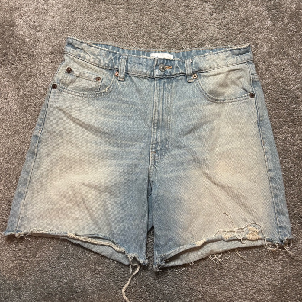 Zara Light Blue Denim Jean Jorts
